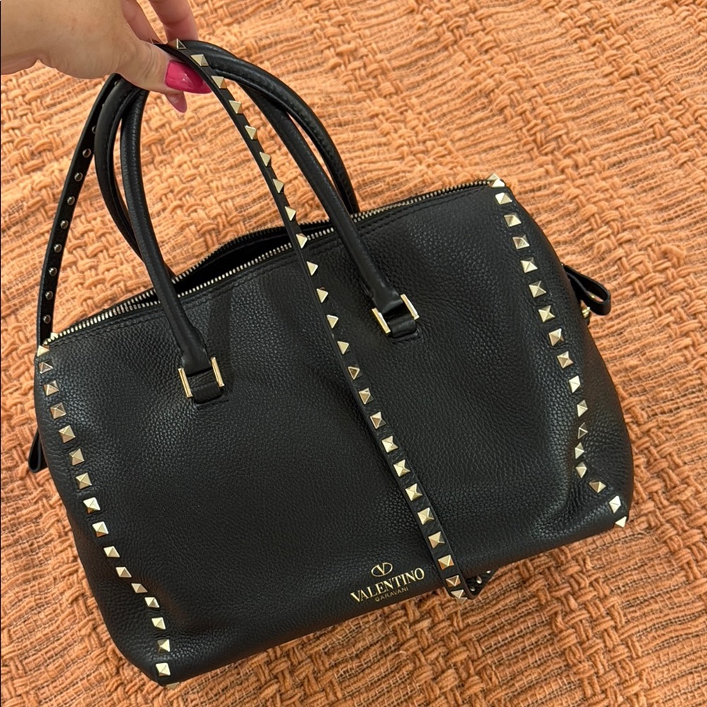 Valentino Black Studded Duffle Bag